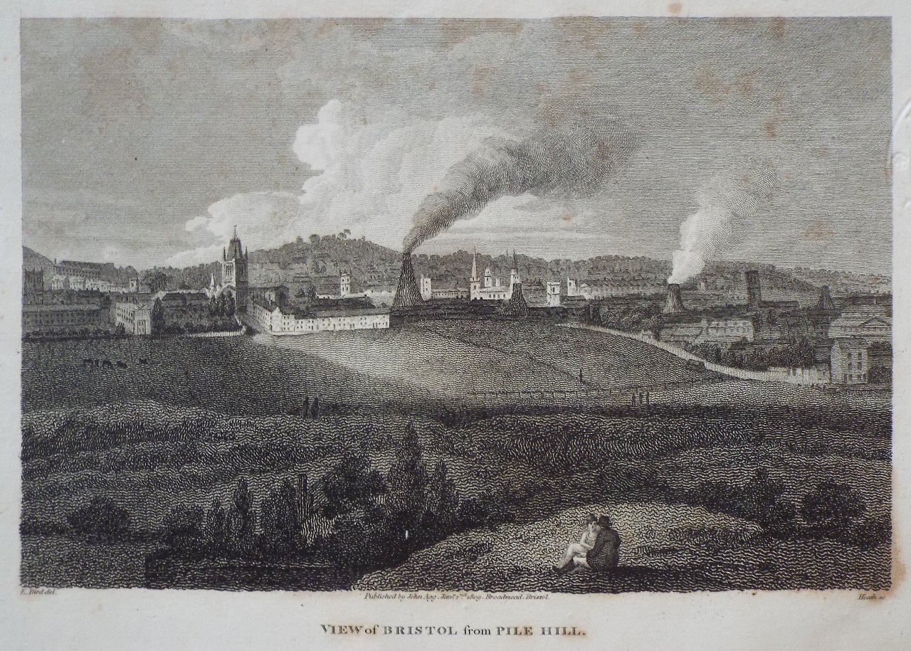 Print - View of Bristol from Pile Hill. - 
